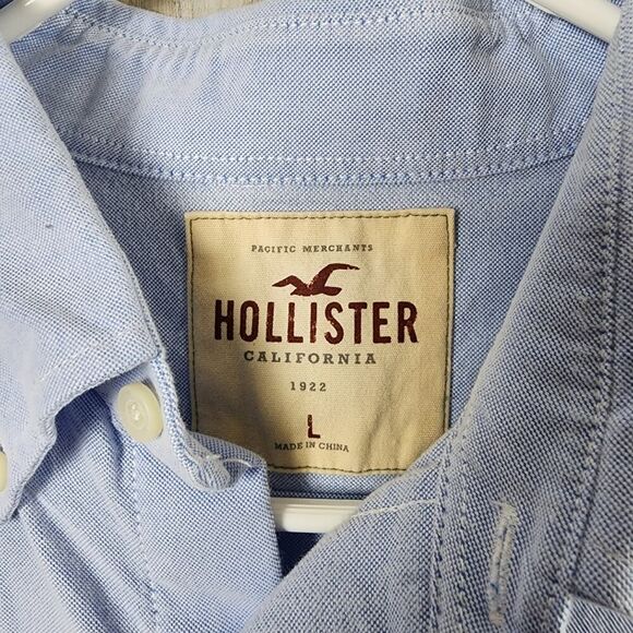 Hollister Button Down Shirt Blue Size Large - Picture 3 of 9